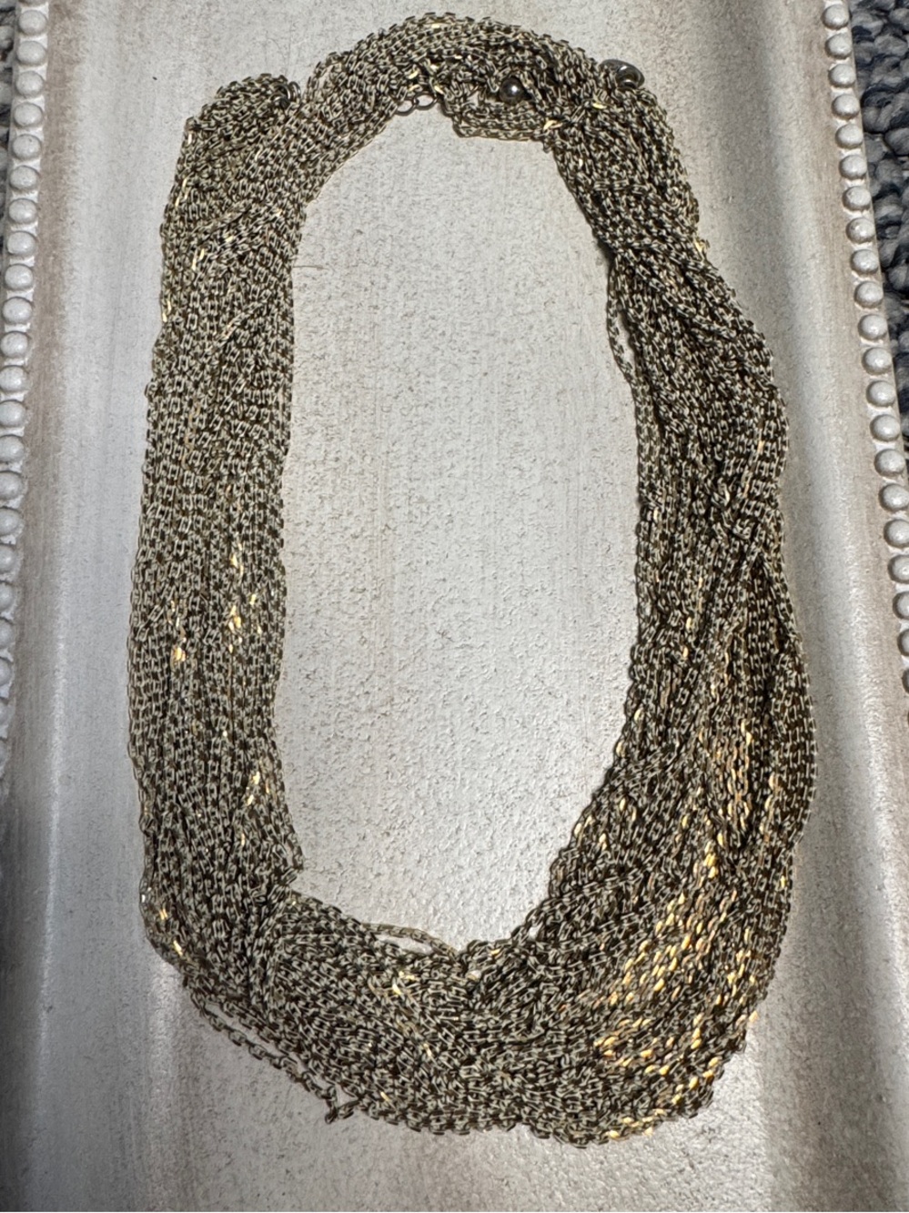 Cara New York - Layered Gold-Tone and WhiteMulti-Strand Chain Necklace
